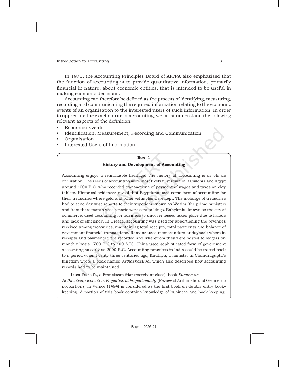Page 3 of Introduction to Accounting
