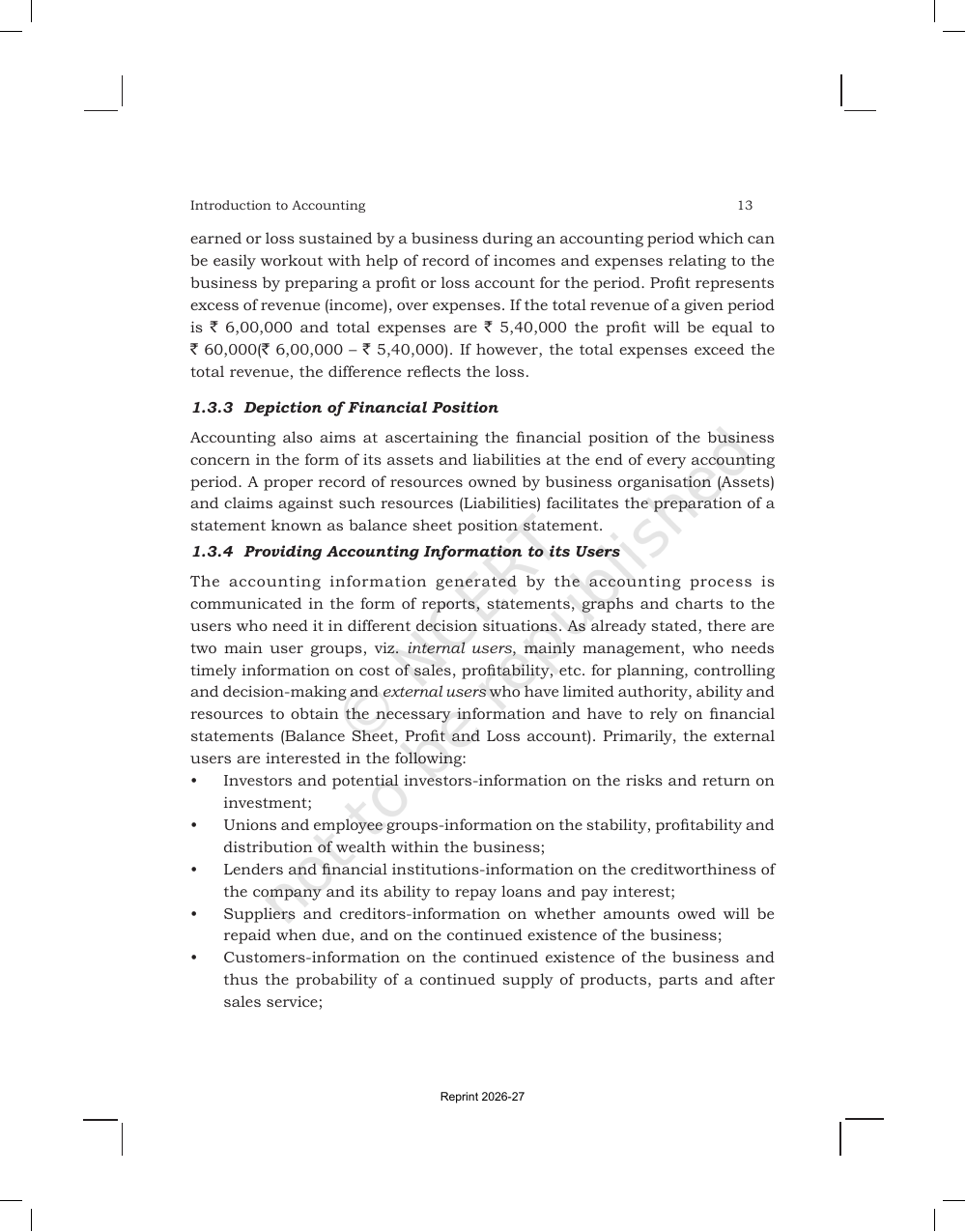 Page 13 of Introduction to Accounting