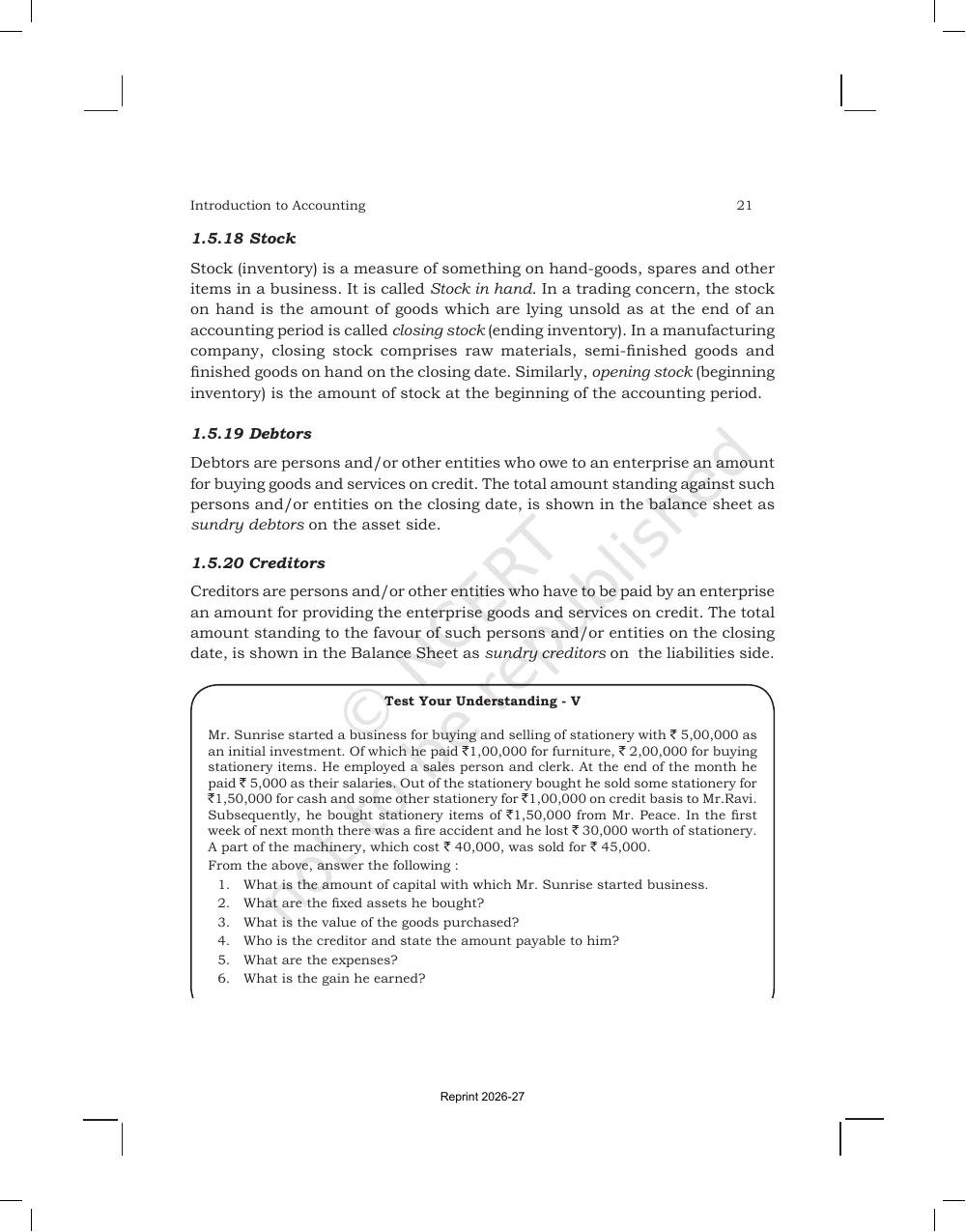 Page 21 of Introduction to Accounting