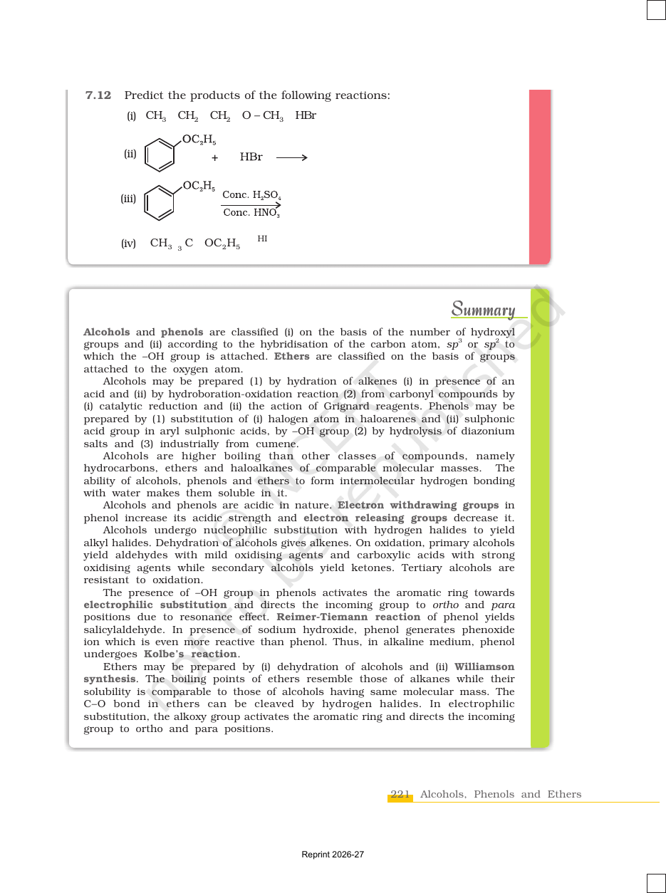 Page 29 of Alcohols, Phenols and Ethers