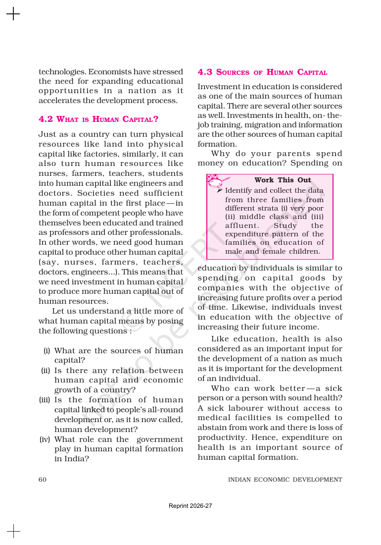 Page 4 of Human Capital Formation in India